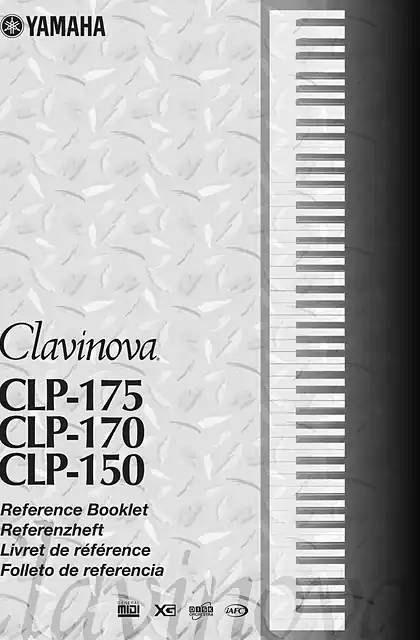 yamaha雅马哈CLP-175 Reference Booklet